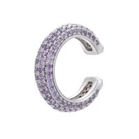 1 Pieza Moda Forma De C Enchapado Embutido Cobre Diamantes De Imitación Pinzas Para Las Orejas sku image 17