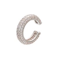 1 Pieza Moda Forma De C Enchapado Embutido Cobre Diamantes De Imitación Pinzas Para Las Orejas sku image 2