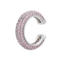 1 Pieza Moda Forma De C Enchapado Embutido Cobre Diamantes De Imitación Pinzas Para Las Orejas sku image 14
