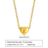 Fashion Letter Heart Shape Stainless Steel Plating Pendant Necklace sku image 10