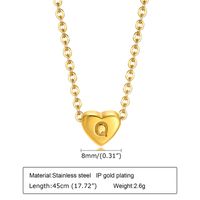 Fashion Letter Heart Shape Stainless Steel Plating Pendant Necklace sku image 14