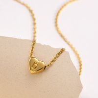 Fashion Letter Heart Shape Stainless Steel Plating Pendant Necklace main image 3