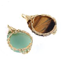 Vintage Style Water Droplets Natural Stone Handmade Pendant Necklace 1 Piece main image 5