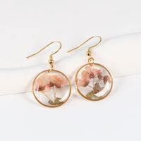 Retro Round Stainless Steel Resin Plating Drop Earrings 1 Pair sku image 4