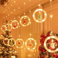 Christmas Cute Santa Claus Star Plastic Party String Lights sku image 3