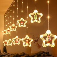 Christmas Cute Santa Claus Star Plastic Party String Lights sku image 8