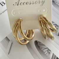 Fashion Circle Solid Color Alloy Women's Earrings 1 Pair main image 4