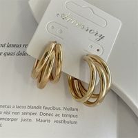 Fashion Circle Solid Color Alloy Women's Earrings 1 Pair main image 1