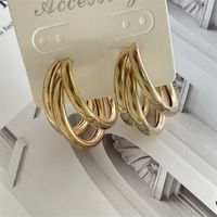 Fashion Circle Solid Color Alloy Women's Earrings 1 Pair main image 2