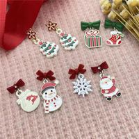 Fashion Santa Claus Snowman Snowflake Alloy Women's Earrings 1 Pair main image 5