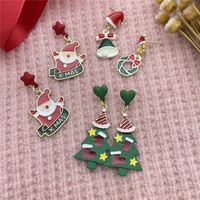 Fashion Santa Claus Snowman Snowflake Alloy Women's Earrings 1 Pair main image 4