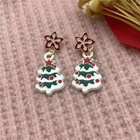 Fashion Santa Claus Snowman Snowflake Alloy Women's Earrings 1 Pair sku image 2