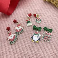 Fashion Santa Claus Snowman Snowflake Alloy Women's Earrings 1 Pair main image 3