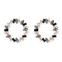 Nihaojewelry Wholesale Jewelry New Simple Diamond-studded Rhinestone Big Circle Earrings sku image 4