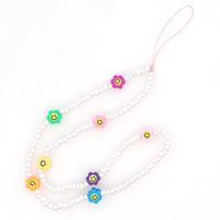 Nihaojewelry Wholesale Accessories Mixed Color Round Beads Yellow Smiley Face Mobile Phone Lanyard sku image 22