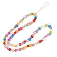 Nihaojewelry Wholesale Accessories Mixed Color Round Beads Yellow Smiley Face Mobile Phone Lanyard sku image 16