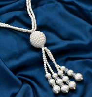 Élégant Géométrique Perle Artificielle Gland Femmes Chaîne De Chandail 1 Pièce main image 2