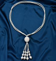 Élégant Géométrique Perle Artificielle Gland Femmes Chaîne De Chandail 1 Pièce main image 3