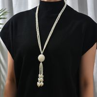 Elegant Geometric Artificial Pearl Tassel Women's Sweater Chain 1 Piece sku image 1