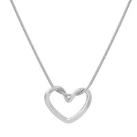 Simple Style Heart Shape Titanium Steel Plating Necklace main image 1