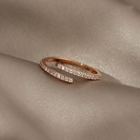 Fashion Rabbit Heart Shape Flower Copper Plating Inlay Shell Zircon Open Ring 1 Piece sku image 15
