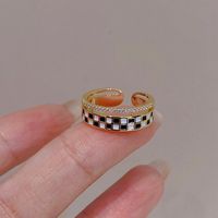 Fashion Rabbit Heart Shape Flower Copper Plating Inlay Shell Zircon Open Ring 1 Piece sku image 19