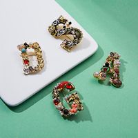 Fashion Letter Rhinestone Inlay Artificial Pearls Unisex Brooches main image 4