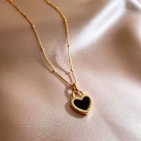 Fashion Heart Shape Alloy Plating Women's Pendant Necklace 1 Piece sku image 2