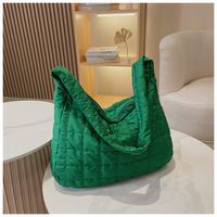 Women's Large Velvet Plaid Solid Color Fashion Square Zipper Crossbody Bag sku image 17