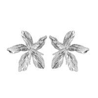 Simple Metallic Flower Three-dimensional Metal Petal Petal Earrings For Women Wholesales Yiwu De Moda Suppliers China sku image 3