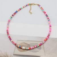 Vacation Geometric Imitation Pearl Soft Clay Women's Necklace main image 2