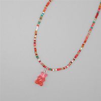 Cute Bear Beaded Women's Necklace 1 Piece sku image 5
