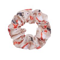 Cute Christmas Tree Santa Claus Elk Cloth Printing Hair Tie 1 Piece sku image 3