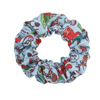 Cute Christmas Tree Santa Claus Elk Cloth Printing Hair Tie 1 Piece sku image 13