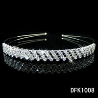 Einfacher Stil Krone Blume Kupfer Inlay Künstliche Perlen Strasssteine Haarband 1 Stück main image 2