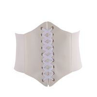 Fashion Solid Color Pu Leather Women's Corset Belts sku image 2