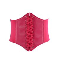 Fashion Solid Color Pu Leather Women's Corset Belts sku image 3