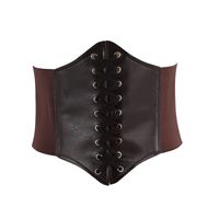 Mode Couleur Unie Faux Cuir Femmes Corset Ceintures sku image 4