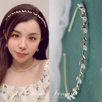 Fashion Flower Alloy Plating Inlay Artificial Gemstones Hair Band 1 Piece sku image 16