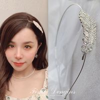 Fashion Flower Alloy Plating Inlay Artificial Gemstones Hair Band 1 Piece sku image 9