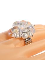 Simple Style Geometric Copper Patchwork Artificial Pearls Rings 1 Piece main image 2