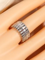 Simple Style Geometric Copper Patchwork Artificial Pearls Rings 1 Piece main image 4