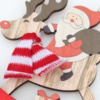 Christmas Cute Santa Claus Snowman Elk Wood Party Ornaments 1 Piece main image 3