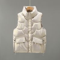 Fashion Solid Color Polyester Zipper Coat Vest sku image 5
