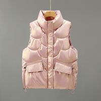 Fashion Solid Color Polyester Zipper Coat Vest sku image 17