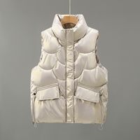 Fashion Solid Color Polyester Zipper Coat Vest sku image 7