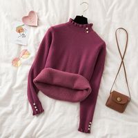 Women's Sweater Long Sleeve Sweaters & Cardigans Patchwork Casual Solid Color main image 3