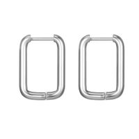 Fashion Rectangle Stainless Steel Plating Hoop Earrings 1 Pair sku image 5
