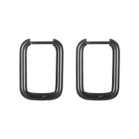 Fashion Rectangle Stainless Steel Plating Hoop Earrings 1 Pair main image 2
