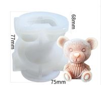 Mignon Ours Gel De Silice Aromathérapie Bougie Plâtre Moule En Silicone 1 Pièce sku image 9